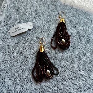 Czech seed bead earrings